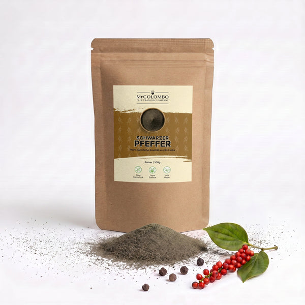 Schwarzer Pfeffer geschrotet aus Sri Lanka 100 g aus Sri Lanka - MrCOLOMBO