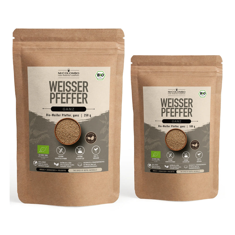 Bio-Weißer Pfeffer ganz aus Sri Lanka - MrCOLOMBO
