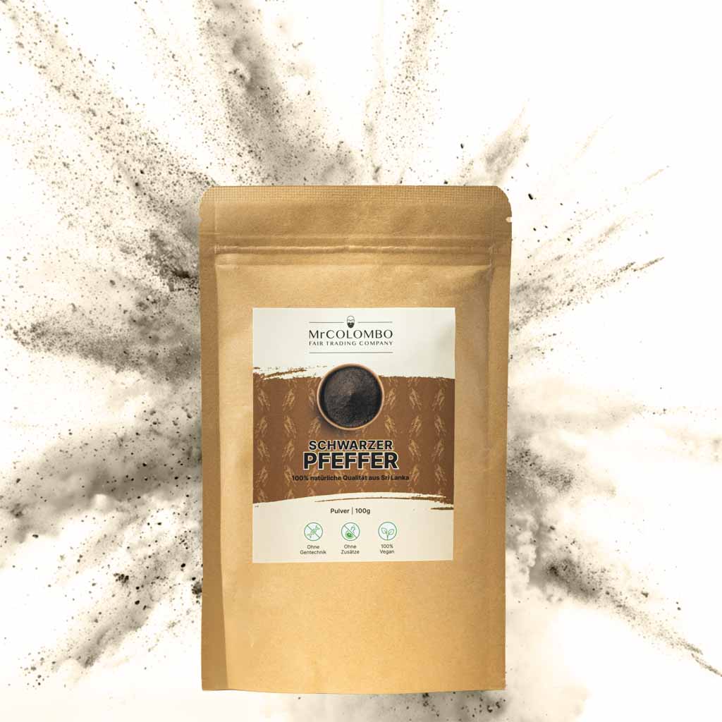 100g Beutel MrCOLOMBO Pfefferpulver | fein gemahlen, frei von Zusätzen, volles Aroma.