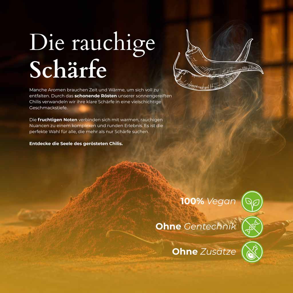 Scharfer Rauch steigt aus Chili Pulver | mehr als nur Schärfe.