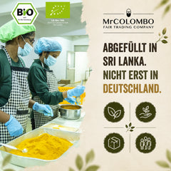 Bio Kurkuma Pulver aus Sri Lanka abgefüllt in Sri Lanka, nicht erst in Deutschland
