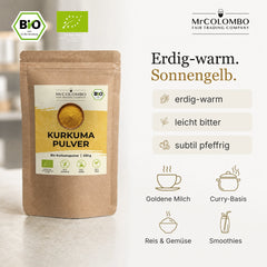 Bio Kurkuma Pulver aus Sri Lanka - Eigenschaften und Verwendung