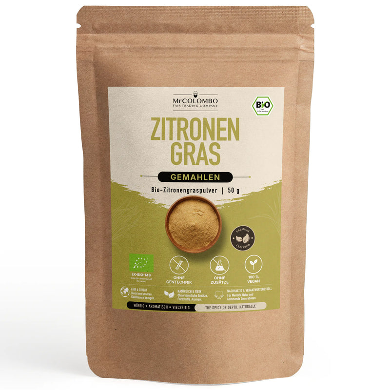Bio-Zitronengras Pulver aus Sri Lanka - MrCOLOMBO