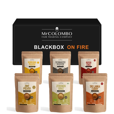 BLACKBOX ON FIRE Grill-Gewürz-Set aus Sri Lanka (6 Sorten)