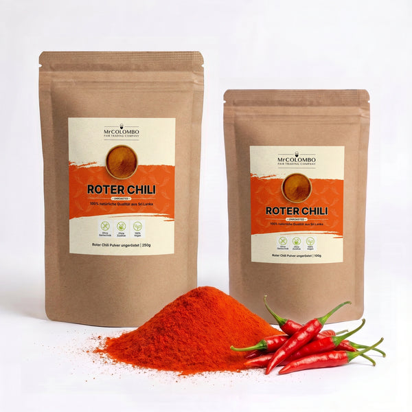 Chili Pulver ungeröstet - Verpackung Original-Produkt von MrCOLOMBO