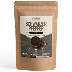 Schwarzer-Pfeffer-Set aus Sri Lanka - enthalten: Schwarzer Pfeffer ganz 100 g im MrCOLOMBO Produktbeutel